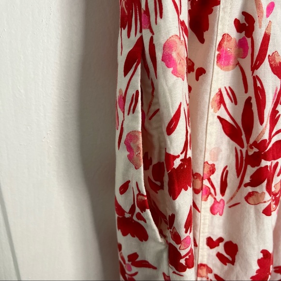 NWT Banana Republic puff sleeve white floral dress - Picture 12 of 14